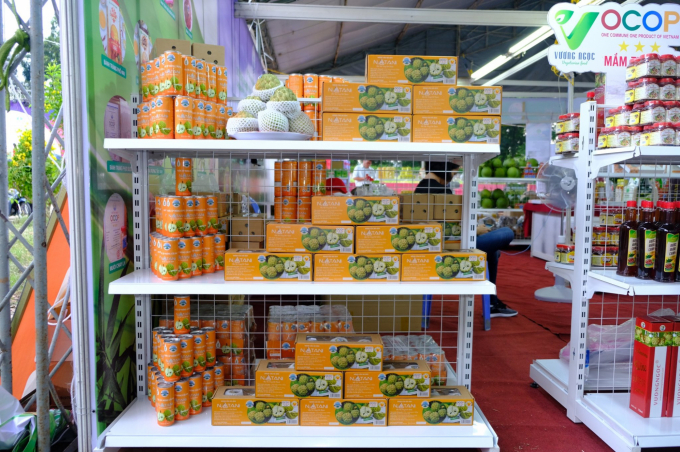 Deep-processed products of NATANI Joint Stock Company on the shelves of many OCOP stores. Photo: Tran Trung.