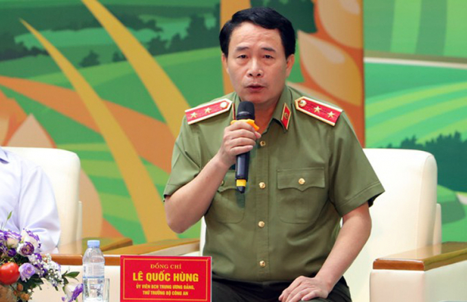 Trung tướng Lê Quốc Hùng, Thứ trưởng Bộ Công an tại Hội nghị.