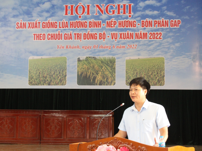 Theo ông Đinh Văn Khiêm, Phó Giám đốc Sở NN-PTNT Ninh Bình: Phát triển liên kết sản xuất, canh tác an toàn là hướng đi đang được Ninh Bình đang chú trọng hướng tới. Ảnh: Trung Quân.