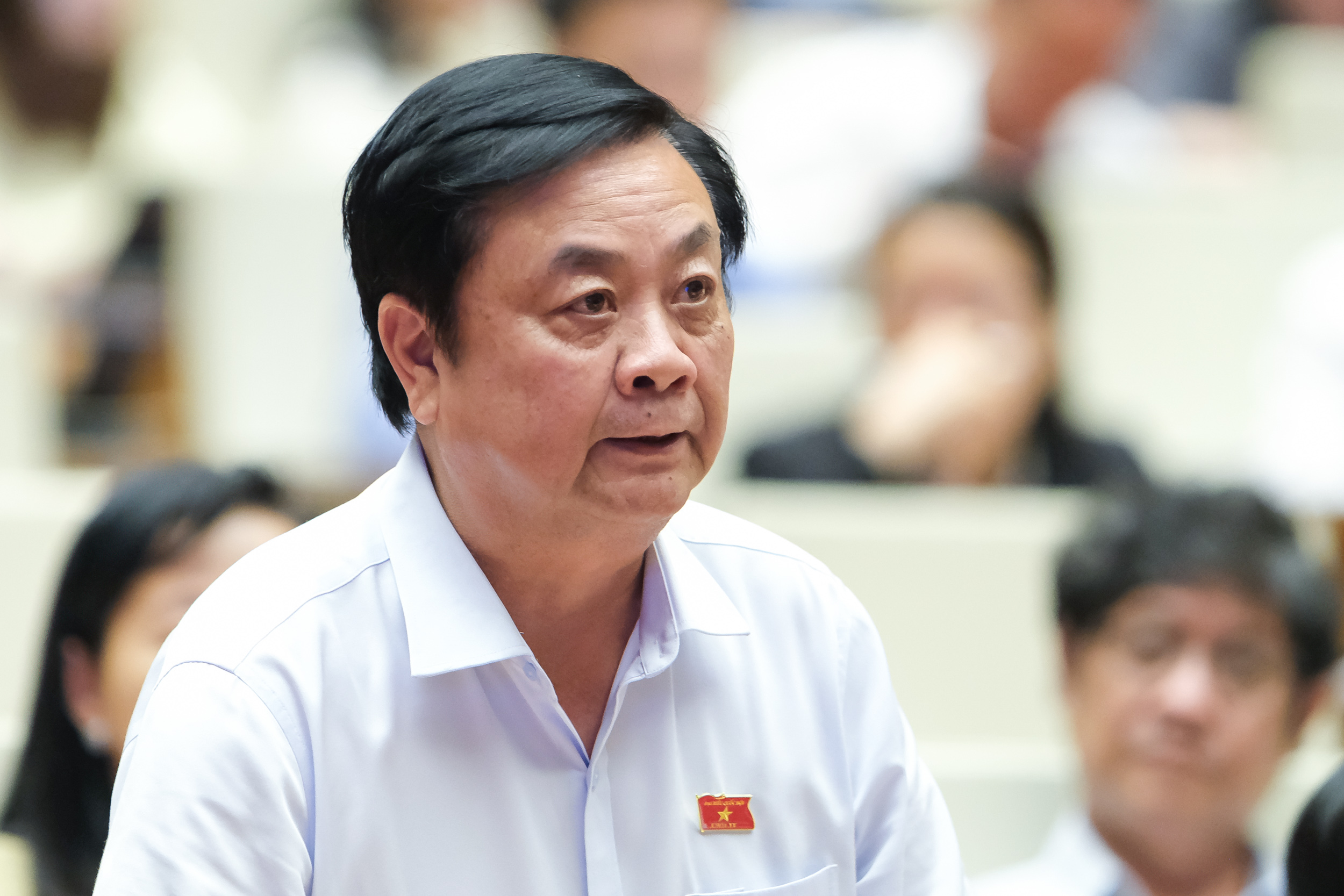 Bộ trưởng Bộ NN-PTNT Lê Minh Hoan sẽ trả lời chất vấn trước Quốc hội về nhóm vấn đề thuộc lĩnh vực nông nghiệp và phát triển nông thôn vào ngày 7/6. Ảnh: Quốc hội.