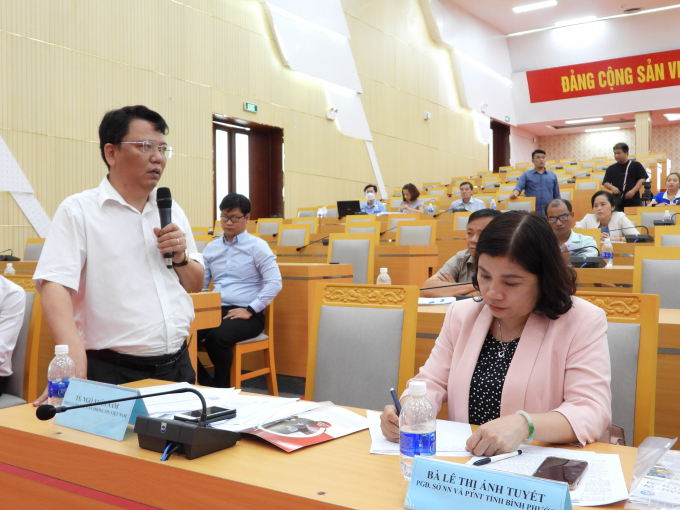 Phó Giám đốc Văn phòng SPS Việt Nam Ngô Xuân Nam chia sẻ tại Hội nghị. Ảnh: Trần Trung.