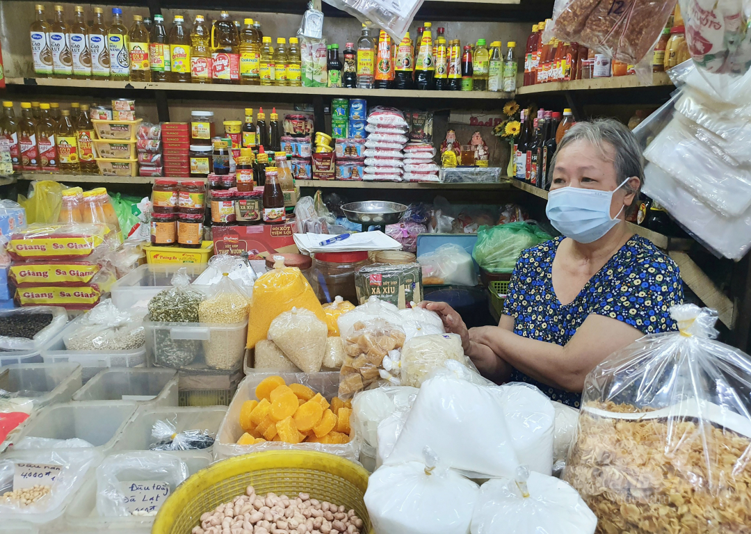 Tiểu thương tại chợ Bà Chiều, quận Bình Thạnh, TP.HCM. Ảnh: U.P.