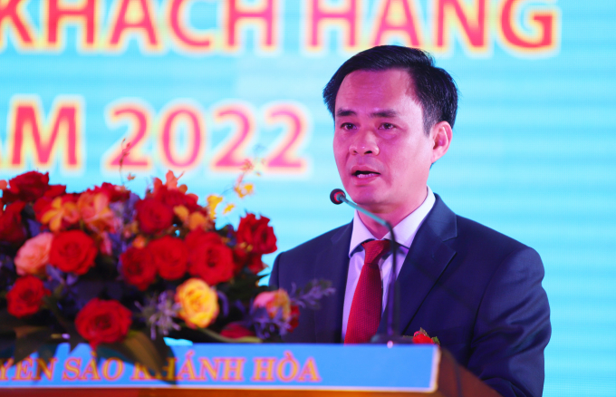 Ông Nguyễn Thanh Hải, Tổng Giám đốc Công ty Yến sào Khánh Hòa phát biểu tại hội nghị.