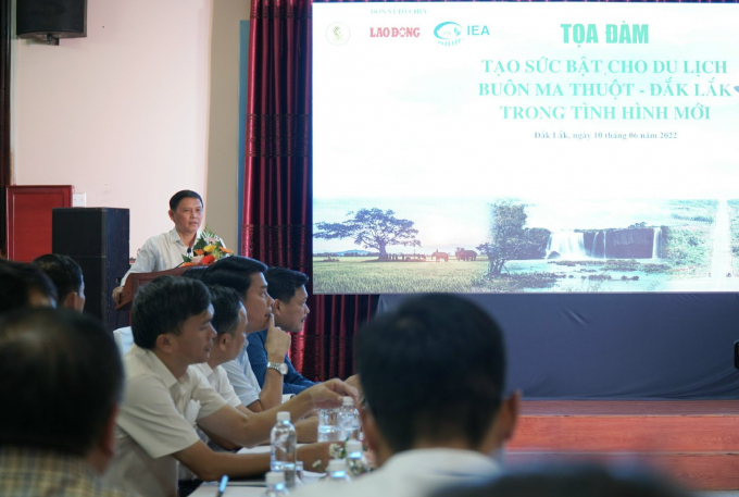 Ông Nguyễn Tuấn Hà, Phó chủ tịch UBND tỉnh Đắk Lắk phát biểu tại buổi tọa đàm. Ảnh: Quang Yên.