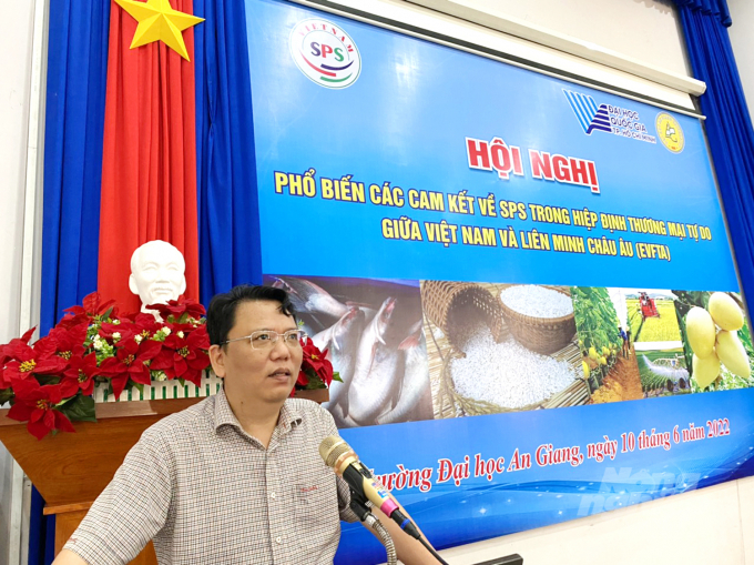 Ông Ngô Xuân Nam, Phó Giám đốc Văn Phòng SPS Việt Nam phát biểu tại Hội nghị. Ảnh: Lê Hoàng Vũ.