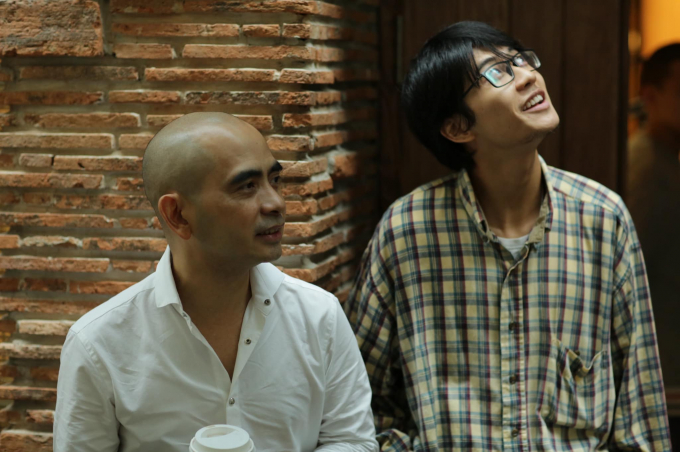 Nhạc sĩ Đức Trí và diễn viên Avin Lu đóng vai Trịnh Công Sơn thời thanh niên.
