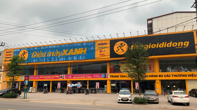 Siêu thị điện máy xanh tại số 309, đường Lương Ngọc Quyến, T.P Thái Nguyên. Ảnh: TN.