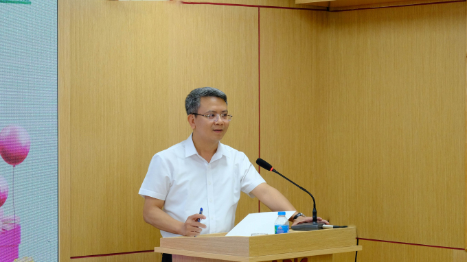 Ông Nguyễn Hồng Thái - Phó Tổng giám đốc Bảo hiểm Agribank phát biểu tại buổi quay số trúng thưởng của Chương trình khuyến mại 'Trao gửi tri ân - Hành trình gắn kết'. Ảnh: ABIC.