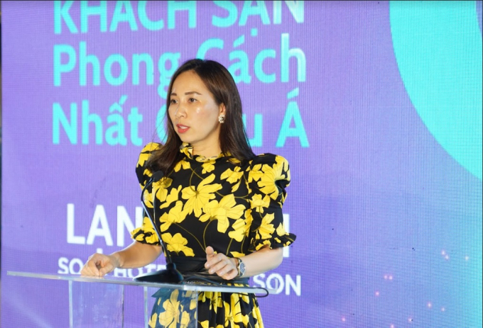 Bà Trần Thị Bích Hạnh - Giám đốc TTTT Xúc Tiến DL Tỉnh Lạng Sơn phát biểu tại sự kiện khai trương.
