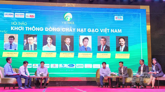 Workshop 'Opening up the flow of Vietnamese rice' is organised by Labour and Trade Union Magazine. Photo: Kim Anh.