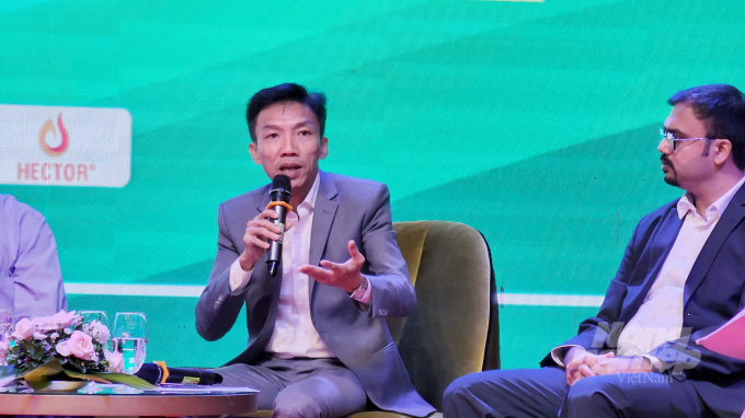 Ông Nguyễn Chánh Trung, Phó Tổng Giám đốc Tân Long Group nhìn nhận gạo Việt Nam có thể cạnh tranh sòng phẳng với Thái Lan. Ảnh: Trọng Linh.