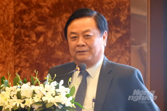 Bộ trưởng Lê Minh Hoan đánh giá cao sự đóng góp của thủy sản vào tổng kim ngạch xuất khẩu ngành nông nghiệp. Ảnh: Thanh Sơn.