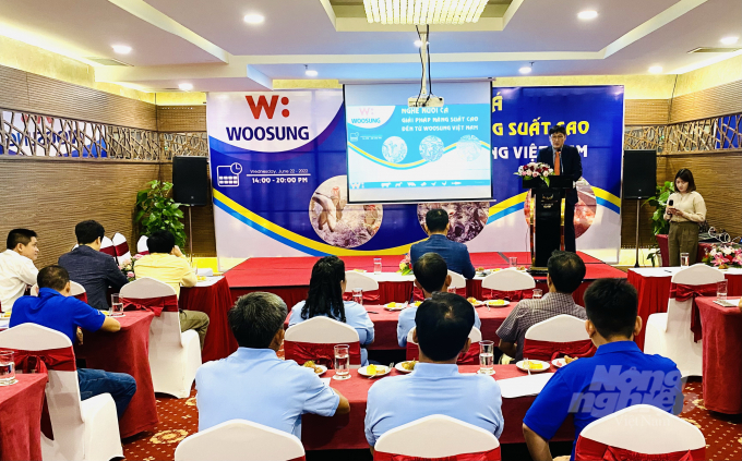 Woosung Việt Nam tổ chức tọa đàm 'Nghề nuôi cá và giải pháp năng suất cao đến từ Woosung Việt Nam' tại TP Cần Thơ. Ảnh: Lê Hoàng Vũ.