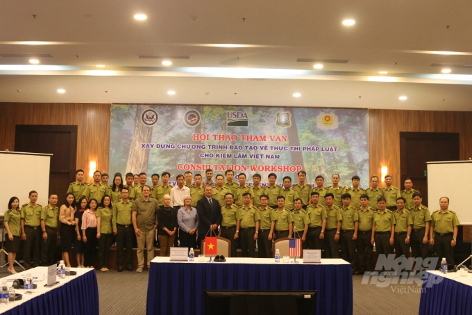 After this workshop, the Forest Protection Department will organize a similar workshop in the southern region. Photo: Dinh Muoi.