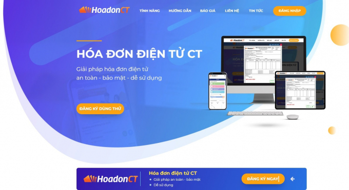 Giao diện trên website Hóa đơn điện tử CT của Bộ Công thương.