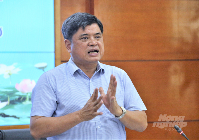 Deputy Minister of the MARD Tran Thanh Nam said the Hub should be located near sea ports to facilitate the transportation of agricultural products. Photo: Pham Hieu.