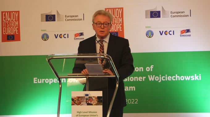 Cao ủy phụ trách Nông nghiệp của Liên minh châu Âu - ông Janusz Wojciechowski. Ảnh: Linh Linh. 