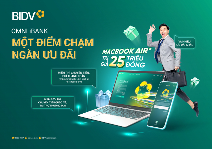 Omni BIDV iBank – ngân hàng số dành cho khách hàng tổ chức trên nền tảng hợp kênh. 