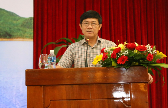 Ông Nguyễn Văn Tỉnh, Tổng cục trưởng Tổng cục Thuỷ lợi phát biểu tại hội nghị. Ảnh: Ngọc Khanh.