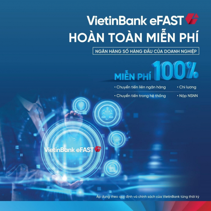 Khách hàng cài đặt và giao dịch qua VietinBank eFAST trong thời gian này sẽ nhận được nhiều ưu đãi hấp dẫn.