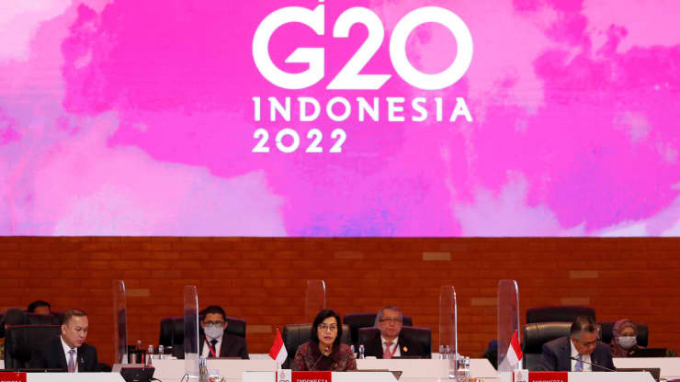 Hội nghị các Bộ trưởng Tài chính- Kinh tế G20 khai mạc tại hòn đảo Bali của Indonesia, vào ngày 15 tháng 7 năm 2022. Ảnh: AFP