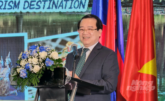 Ông Hà Văn Siêu, Phó Tổng Cục Trưởng Tổng Cục du lịch Việt Nam đánh giá, Việt Nam là thị trường gửi khách du lịch thứ hai của du lịch Campuchia. Ảnh: Kim Anh.