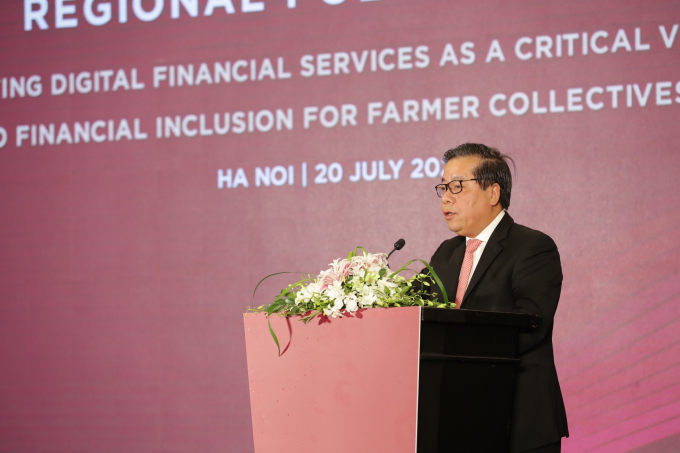 Phó Thống đốc Ngân hàng Nhà nước Việt Nam Nguyễn Kim Anh phát biểu tại diễn đàn. 