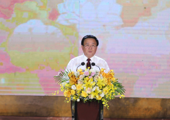 Ông Nguyễn Xuân Thắng - Ủy viên Bộ Chính trị, Giám đốc Học viện Chính trị Quốc gia Hồ Chí Minh phát biểu tại chương trình.