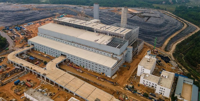 Nhà máy điện rác Sóc Sơn chính thức hòa lưới điện quốc gia. Ảnh: Zing