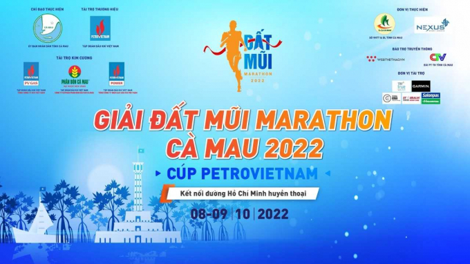 Poster của Giải marathon Đất Mũi Cà Mau 2022 - Cúp Petrovietnam đã được giới thiệu trong cả nước.