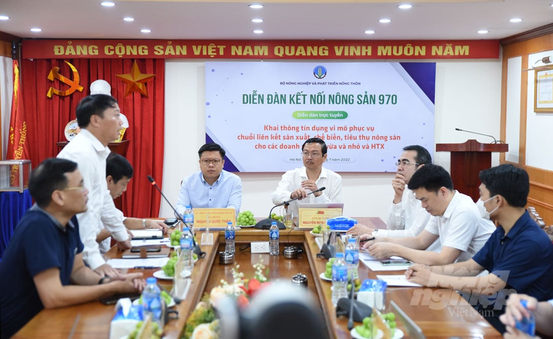 Hình ảnh tại điểm cầu chính - Báo Nông nghiệp Việt Nam, số 14 Ngô Quyền, Hoàn Kiếm, Hà Nội.