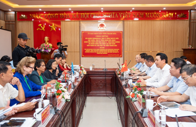 Đoàn công tác của UNDP làm việc với UBND tỉnh Thanh Hóa.