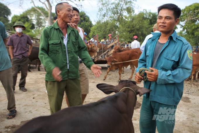 Đứng suốt hơn 2 tiếng đồng hồ 'quảng cáo', người đàn ông 45 tuổi đã bán thành công một con với giá 9 triệu đồng.