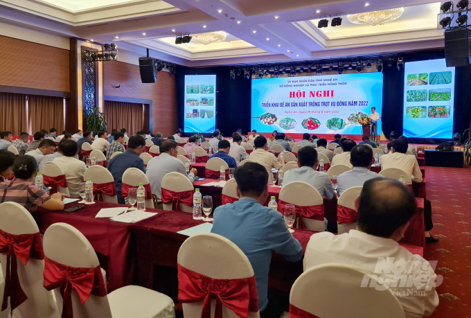 Ngành nông nghiệp Nghệ An đã truyền tải nhiều thông điệp quan trọng tại Hội nghị 'Triển khai đề àn sản xuất vụ đông 2022'. Ảnh: Việt Khánh.