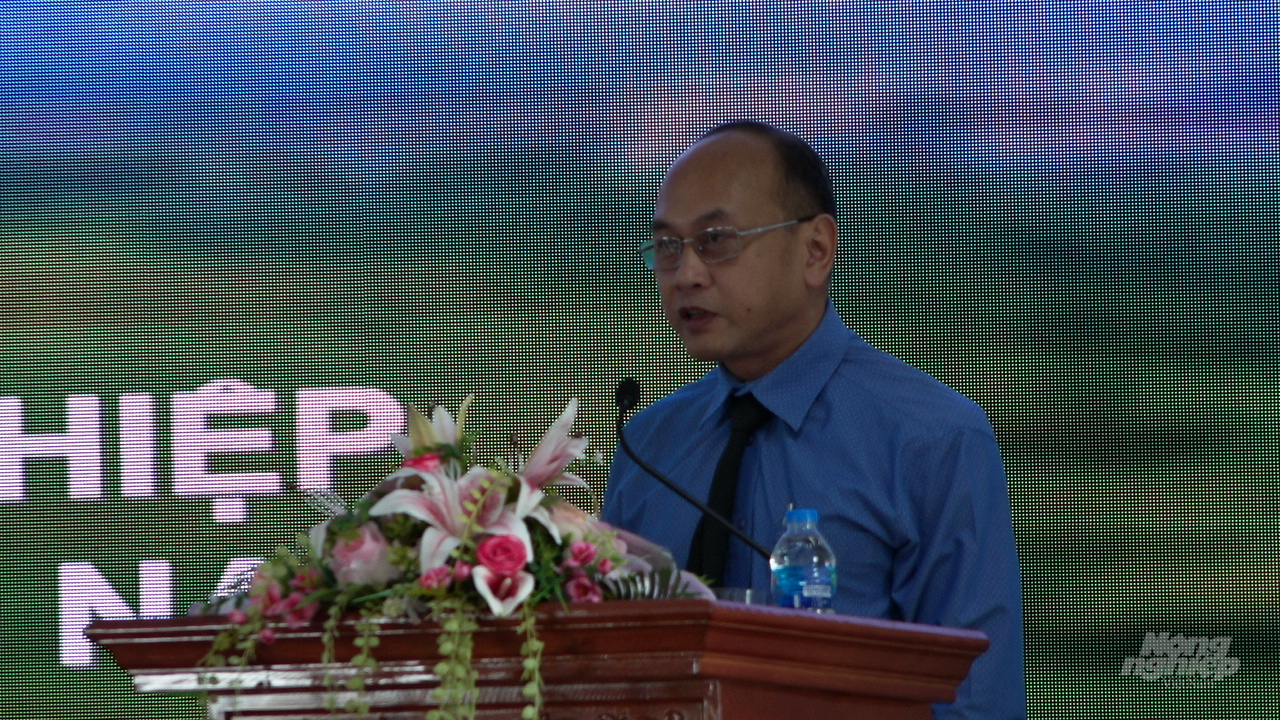 Ông Trần Lâm Sinh, Phó giám đốc Sở NN-PTNT tỉnh Đồng Nai phát biểu tại Toạ đàm. Ảnh: Minh Sáng.
