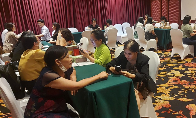 Quang cảnh buổi kết nối giao thương do Cục Chế biến và phát triển thị trường nông sản tổ chức vào ngày 12/8/2022 tại Hà Nội. Ảnh: Nguyễn Mạnh Dũng.