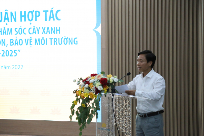 Ông Nguyễn Văn Trường phát biểu tại lễ ký kết.