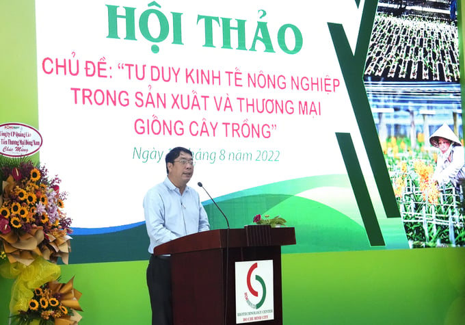 Ông Đinh Minh Hiệp, Giám đốc Sở NN-PTNT TP.HCM: 'Việc ký kết thoả thuận hợp tác giữa các đơn vị sẽ góp phần phát triển giống cây trồng trong thời gian tới'. Ảnh: Hồng Thuỷ.