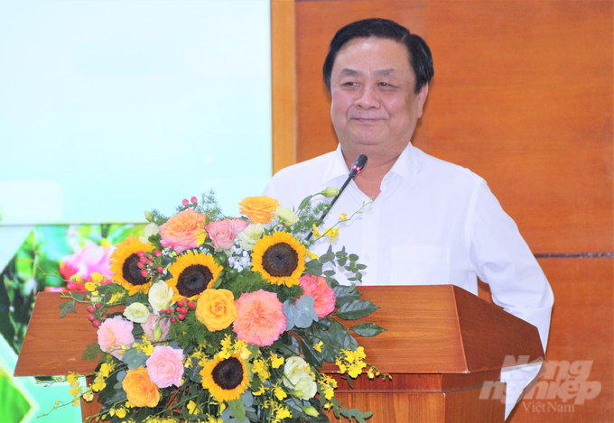 Bộ trưởng Lê Minh Hoan cho biết, bằng công nghệ số cũng như chuyển đổi số, Bộ NN-PTNT sẽ có thể xây dựng một nền nông nghiệp minh bạch, tích hợp đa giá trị. Ảnh: Phạm Hiếu.