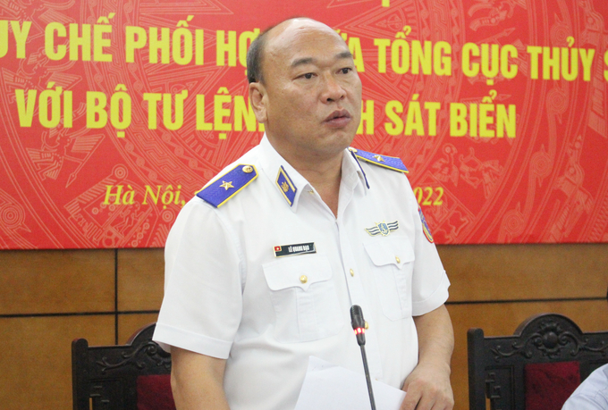 Theo Thiếu tướng Lê Quang Đạo, Tư lệnh Cảnh sát biển Việt Nam, việc xây dựng quy chế hợp tác sẽ giúp cả hai đơn vị tốt lên, mạnh lên. Ảnh: Trung Quân.