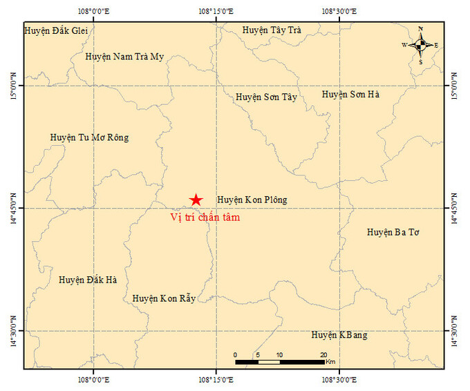 Đây là vụ động đất lớn nhất tại tỉnh Kon Tum từ trước tới nay.