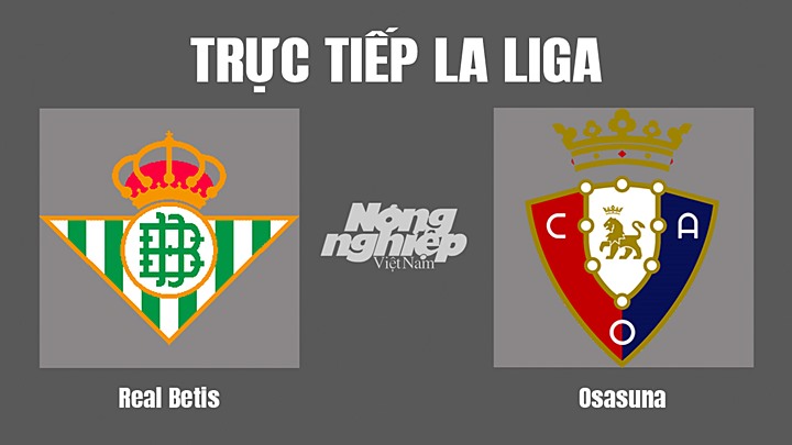 Trực tiếp bóng đá La Liga 2022/23 giữa Real Betis vs Osasuna hôm nay 27/8/2022