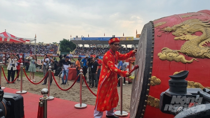 Tiếng trống khai mạc vòng chung kết Lễ hội chọi trâu Đồ Sơn năm 2022.