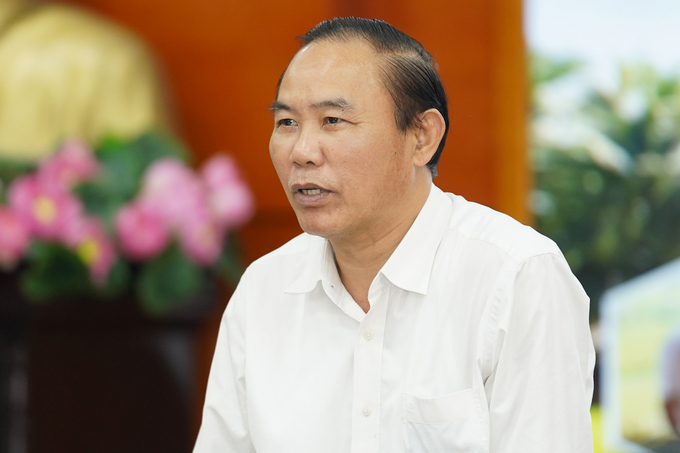 Deputy Minister of Agriculture and Rural Development Phung Duc Tien outlined a series of solutions so that the agricultural sector can reach the export target of 50 billion USD in 2022. Photo: Tung Pham.
