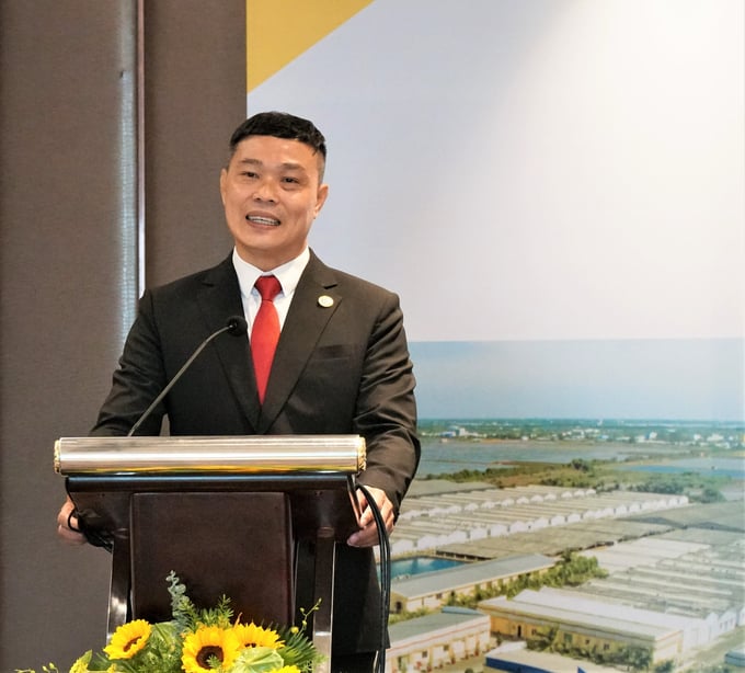 Ông Tôn Thất Đề - Tổng giám đốc Tập đoàn Việt Úc phát biểu khi đảm nhiệm vị trí mới.