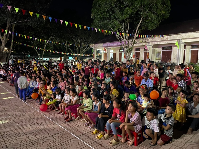 Chương trình đã mang lại niềm vui cho nhiều em nhỏ tại xã Diên Lãm.