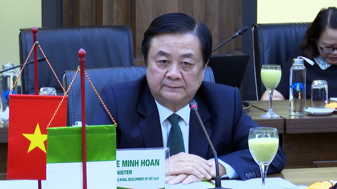 Minister Le Minh Hoan proposed the two sides sign a new Memorandum of Understanding on agricultural cooperation.