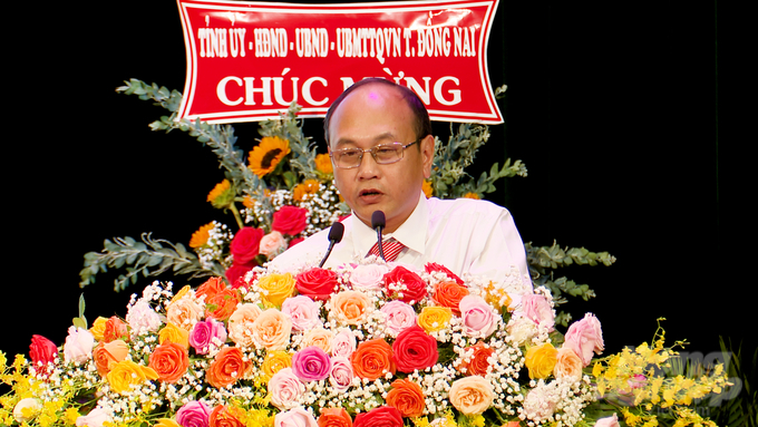 Ông Trần Lâm Sinh, Phó Giám đốc Sở NN-PTNT tỉnh Đồng Nai phát biểu tại Hội nghị. Ảnh: Minh Sáng.
