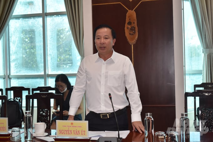 Ông Nguyễn Văn Út, Chủ tịch UBND tỉnh Long An kỳ vọng chương trình sẽ mang lại hiệu quả thiết thực giúp nông sản tỉnh Long An vượt qua các rào cản của thị trường nhập khẩu. Ảnh: Minh Đảm.