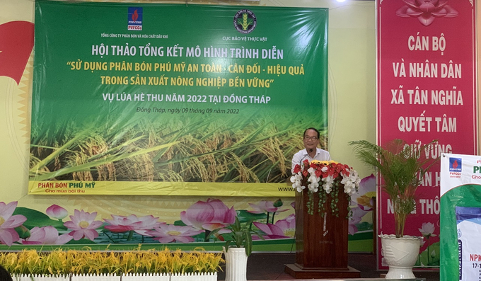 Ông Lê Văn Thiệt, Phó Cục trưởng Cục BVTV phát biểu tại hội thảo.